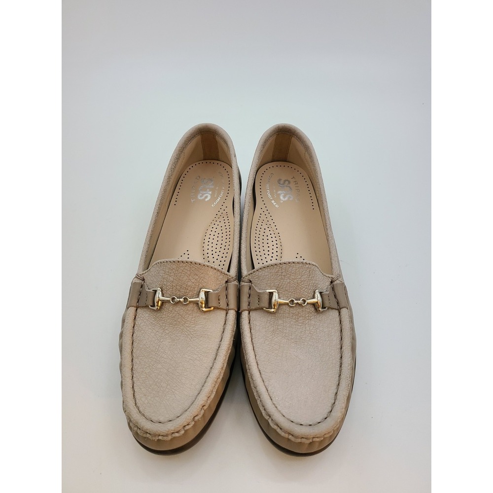 SAS TriPad Metro Women's Comfort Loafers, Ivory/Cream,  Horsebit Detail.  Size 8